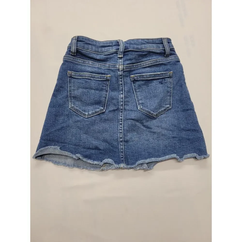 Girl's DL1961 Jenny Denim Skirt Blue Rose Kids Children's Size 8 - Picture 2 of 10